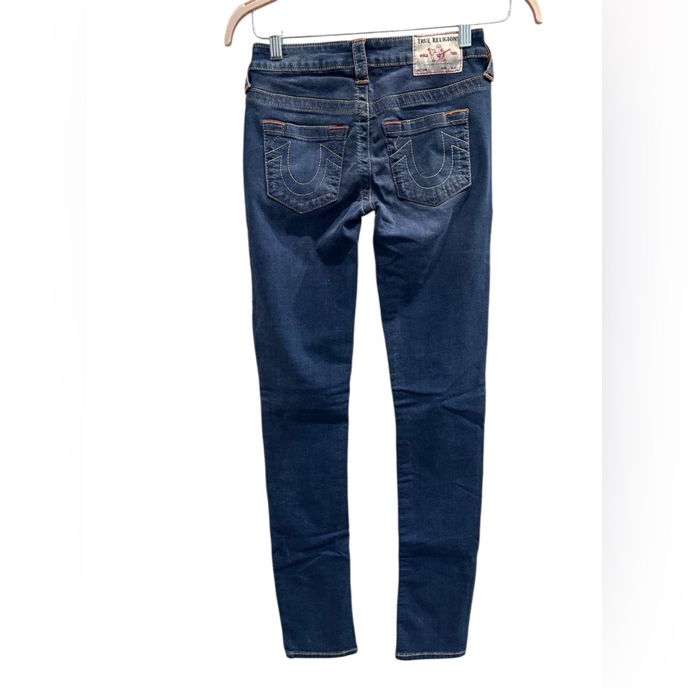 True Religion Skinny Stella Cotton Blend Blue Jeans Classic Style Size 27 - Picture 5 of 12